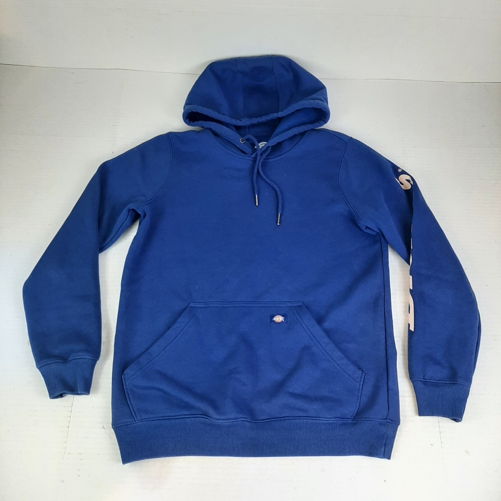 🛍Dickies Mens Size Small Fleece Blue Pullover Hoodie Sweatshirt C12